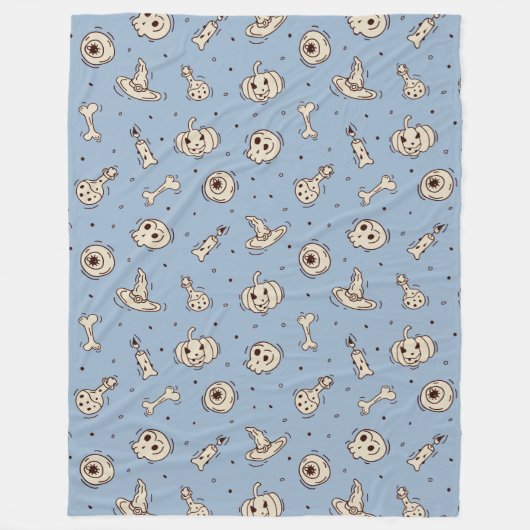 Zauber und Skelette Halloween Fleece Blanket (Vorderseite)