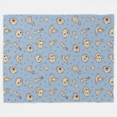 Zauber und Skelette Halloween Fleece Blanket (Vorderseite (Horizontal))