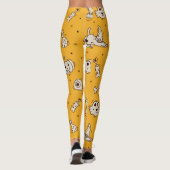 Zauber und Skelette Halloween-Leggings Leggings (Rückseite)