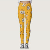 Zauber und Skelette Halloween-Leggings Leggings (Vorderseite)