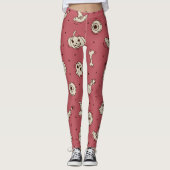 Zauber und Skelette Halloween-Leggings Leggings (Vorderseite)