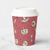 Zauber und Skelette Papiertasse Pappbecher (Links)