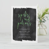 Zauber und Tränke Halloween-Party Einladung (Stehend Vorderseite)