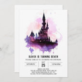 Zauber und Zauberer zum Geburtstag Einladung (Vorne/Hinten)