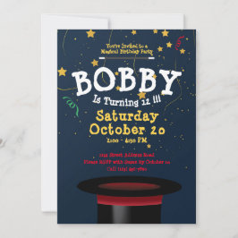 Zauber Zauber anzeigen Kindergeburtenvorlage Einladung