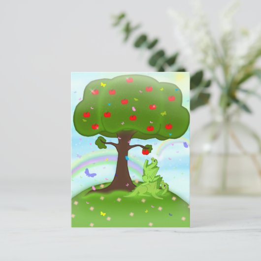 Zauberappel Postkarte (Stehend Vorderseite)