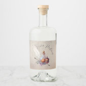 Zauberassistent Wasserfarbe Liebe Tränke Alkoholflaschenetikett (Vorderseite)