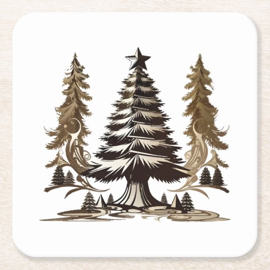 Zauberbaum Rechteckiger Pappuntersetzer (Vorderseite)
