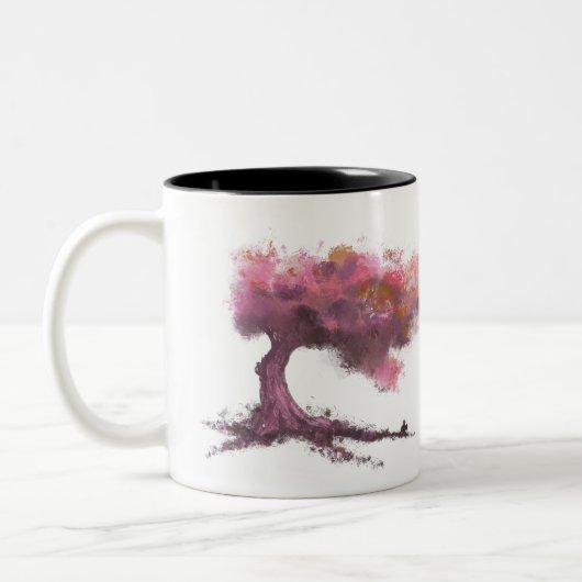 Zauberbaum und Eichhörnchen Zweifarbige Tasse (Links)