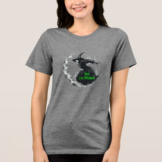 Zauberbindungsdesigns überraschend kühl Halloween Tri-Blend Shirt (Vorderseite)