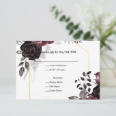 Zauberblüte RSVP Karte (Stehend Vorderseite)