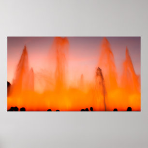 Zauberbrunnen von Montjuic, Barcelona, Spanien. Ni Poster