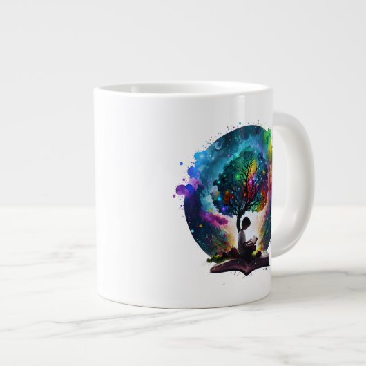 Zauberbuch Jumbo-Tasse (Vorderseite Rechts)