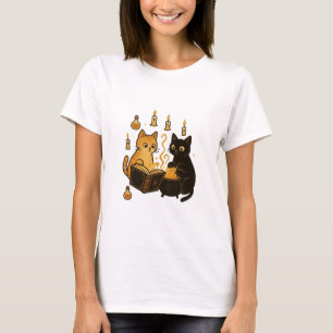 Zauberbuch- & Kessel-Katzen T-Shirt