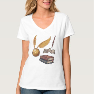 Zauberbuch Kunst, Zauberstab, Magischer Flugball T-Shirt