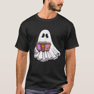 Zauberbuch Reading Ghost Halloween Comic Ghost Kid T-Shirt