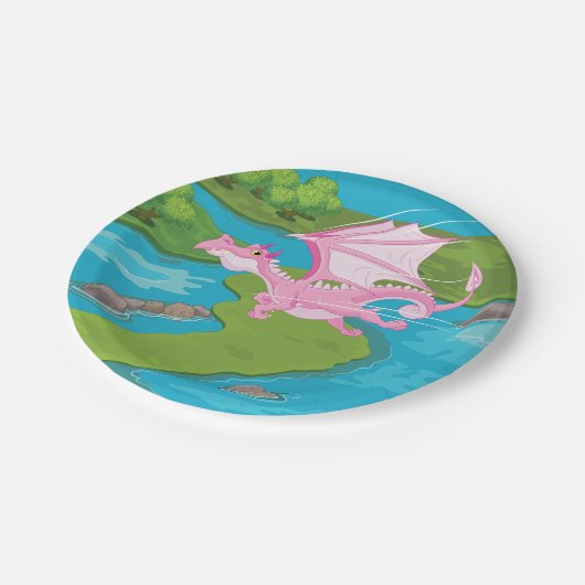 Zauberdrache Pappteller (Schrägansicht)