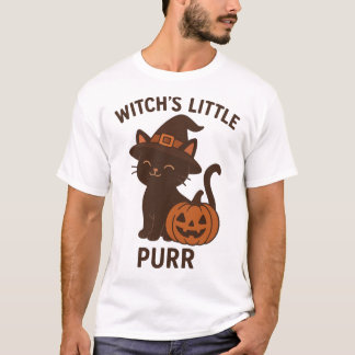 Zauberei der schwarzen Katze - Hexe-Kleine Purr T-Shirt