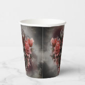 Zauberei | Dunkler Horned Dämon mit leuchtenden ro Pappbecher (Rechts)