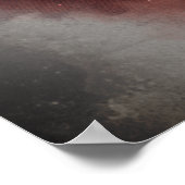 Zauberei | Dunkler Horned Dämon mit leuchtenden ro Poster (Ecke)