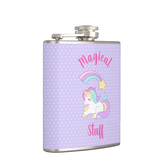 Zauberei. Einhorn schlafen & Shooting Star Flachmann (Rechts)