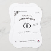 Zauberei-Hochzeit Einladung (Vorne/Hinten)