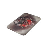 Zauberei | Rotes Mit Augen Smoky-Demon-Tier mit Ro Badematte (Schrägansicht)