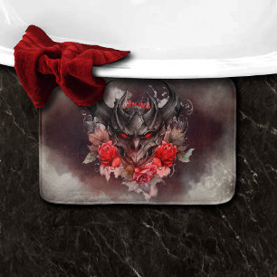 Zauberei Rotes Mit Augen Smoky-Demon-Tier mit Ro Badematte