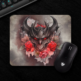 Zauberei | Rotes Mit Augen Smoky-Demon-Tier mit Ro Mousepad