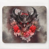 Zauberei | Rotes Mit Augen Smoky-Demon-Tier mit Ro Mousepad (Vorne)