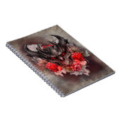 Zauberei | Rotes Mit Augen Smoky-Demon-Tier mit Ro Notizblock (Rechte Seite)