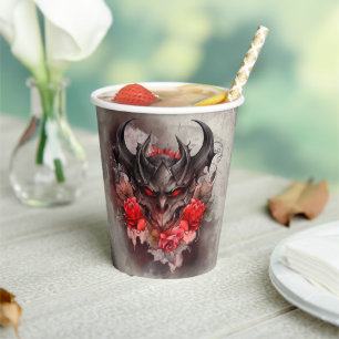 Zauberei Rotes Mit Augen Smoky-Demon-Tier mit Ro Pappbecher