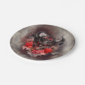 Zauberei | Rotes Mit Augen Smoky-Demon-Tier mit Ro Pappteller (Schrägansicht)