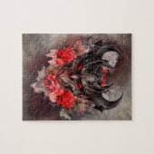 Zauberei | Rotes Mit Augen Smoky-Demon-Tier mit Ro Puzzle (Horizontal)