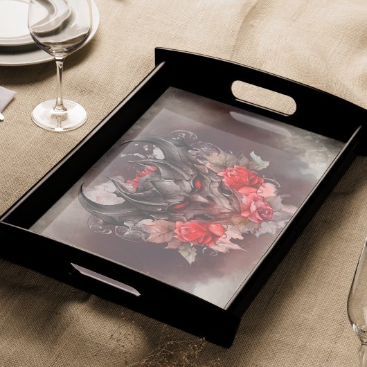 Zauberei | Rotes Mit Augen Smoky-Demon-Tier mit Ro Seidenpapier