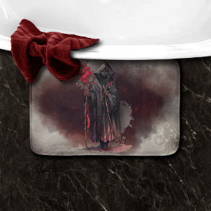Zauberei   Shadowy Dark Hexe glühende rote Augen Badematte