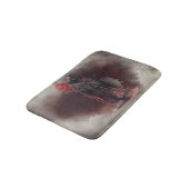 Zauberei | Shadowy Dark Hexe glühende rote Augen Badematte (Schrägansicht)