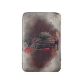 Zauberei | Shadowy Dark Hexe glühende rote Augen Badematte (Vorderseite Vertikal)