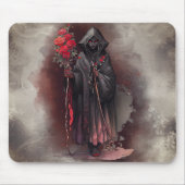 Zauberei | Shadowy Dark Hexe glühende rote Augen Mousepad (Vorne)