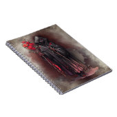 Zauberei | Shadowy Dark Hexe glühende rote Augen Notizblock (Rechte Seite)