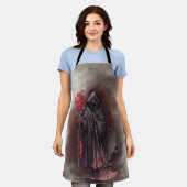 Zauberei | Shadowy Dark Hexe glühende rote Augen Schürze (Getragen)