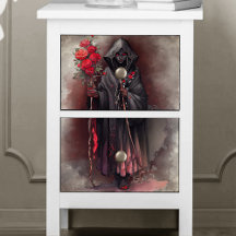 Zauberei | Shadowy Dark Hexe glühende rote Augen