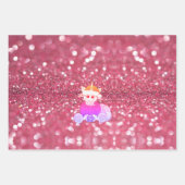 Zauberei zu Weihnachten mit rosa Einhorn Geschenkpapier Set (Vorderseite)