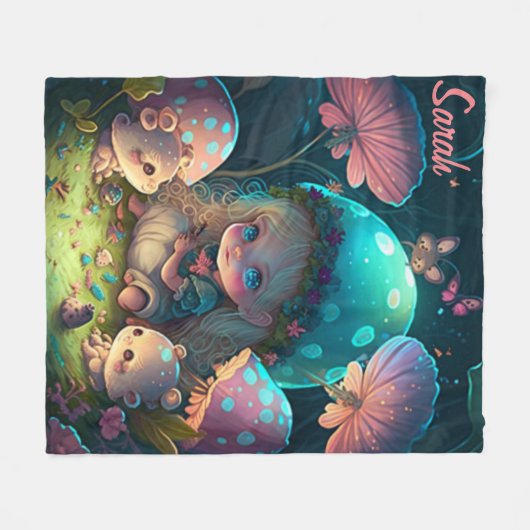 Zauberelf Momente Fleecedecke (Vorderseite (Horizontal))