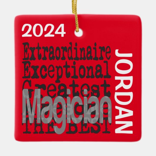 Zauberer Außerordentlicher CUSTOM Keramikornament (Vorderseite)