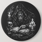 Zauberer beim Studium des Grimoire — von BurnsInHe Button (Vorderseite)