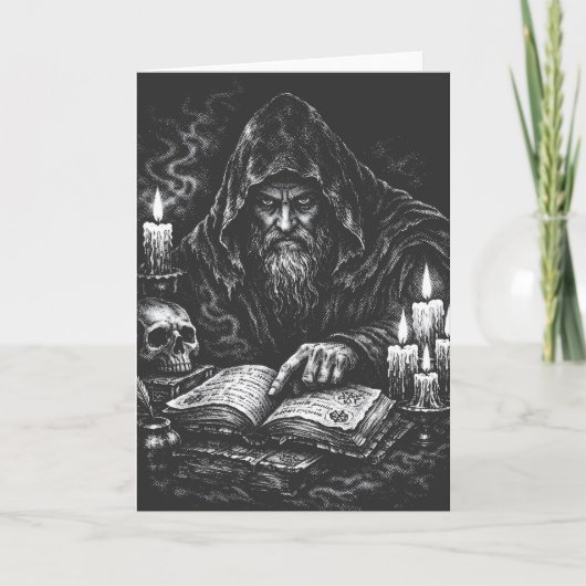 Zauberer beim Studium des Grimoire — von BurnsInHe Karte (Vorderseite)