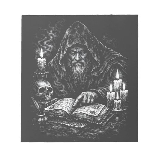 Zauberer beim Studium des Grimoire — von BurnsInHe Notizblock (Vorderseite)