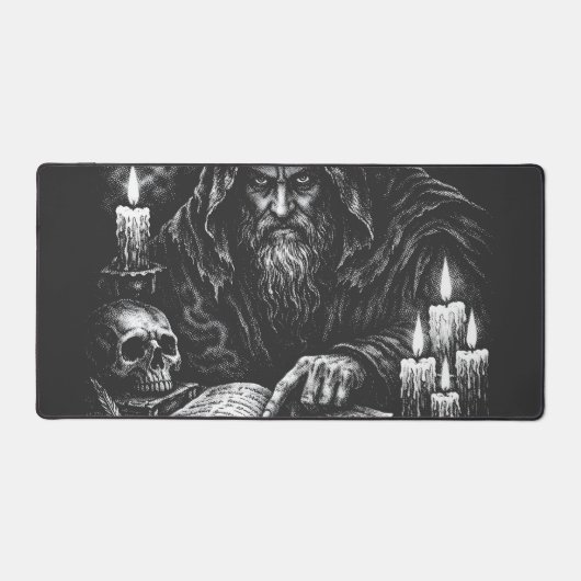 Zauberer beim Studium des Grimoire — von BurnsInHe Schreibtischunterlage (Vorderseite)