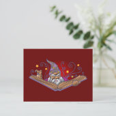 Zauberer Buch Grimoire Zauberer Hexenmeister Postkarte (Stehend Vorderseite)